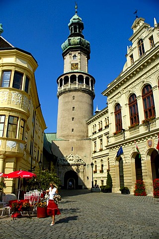 Center with tower of Sopron odenburg Hungary