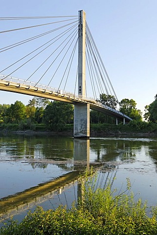 Bad Abbach Lower Bavaria Germany pedestrian bridge across the river Danube