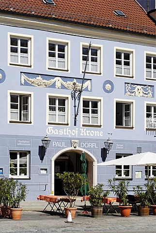 Town square Ludwigstrasse Neuoetting Upper Bavaria Germany