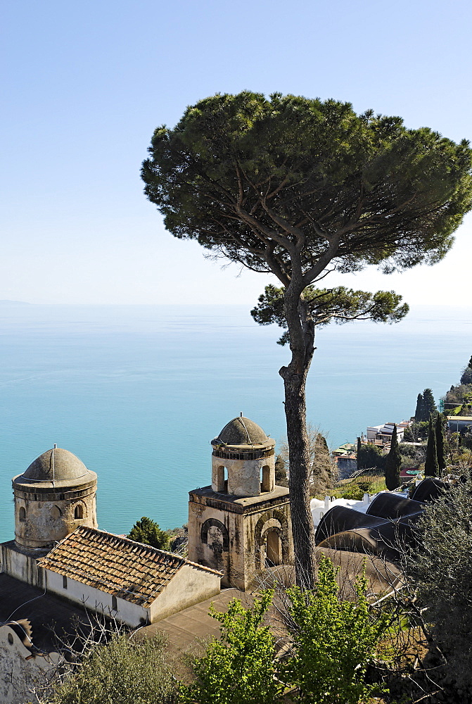 Ravello Campania Italy Italia Villa Rufolo garden above the amalfi coast