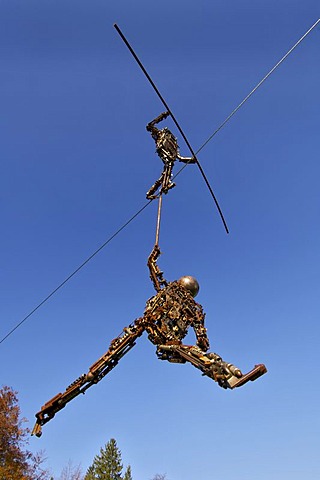 Tightrope walker art by Siegfried Ulmer in the Buchheim museum near Bernried at the Starnberg Lake in Bavaria Germany