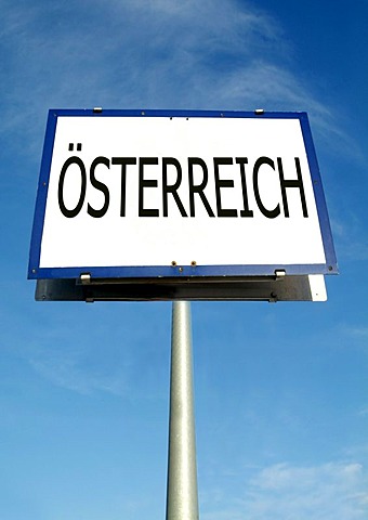 Austria on town sign