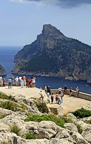 Lookout terrace, Cap Formentor, Majorca, Balearic Islands, Spain, Europe