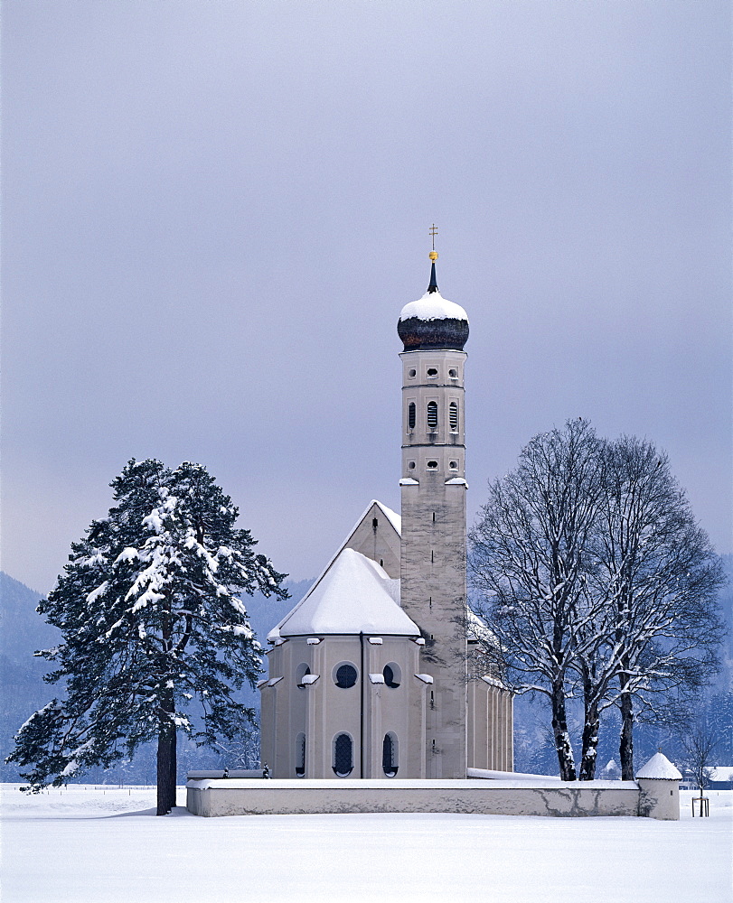 St. Coloman's Church, pilgrimage site near Fuessen, Allgaeu, Bavaria, Germany, Europe