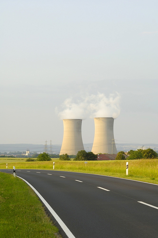 Grafenrheinfeld Nuclear Power Plant in Schweinfurt, Lower Franconia, Bavaria, Germany, Europe