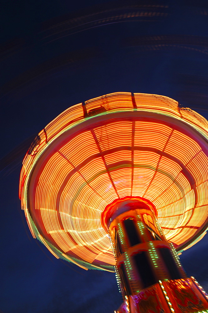 Swing carousel (chair-o-plane) at a fair in Stuttgart, Baden-Wuerttemberg, Germany, Europe