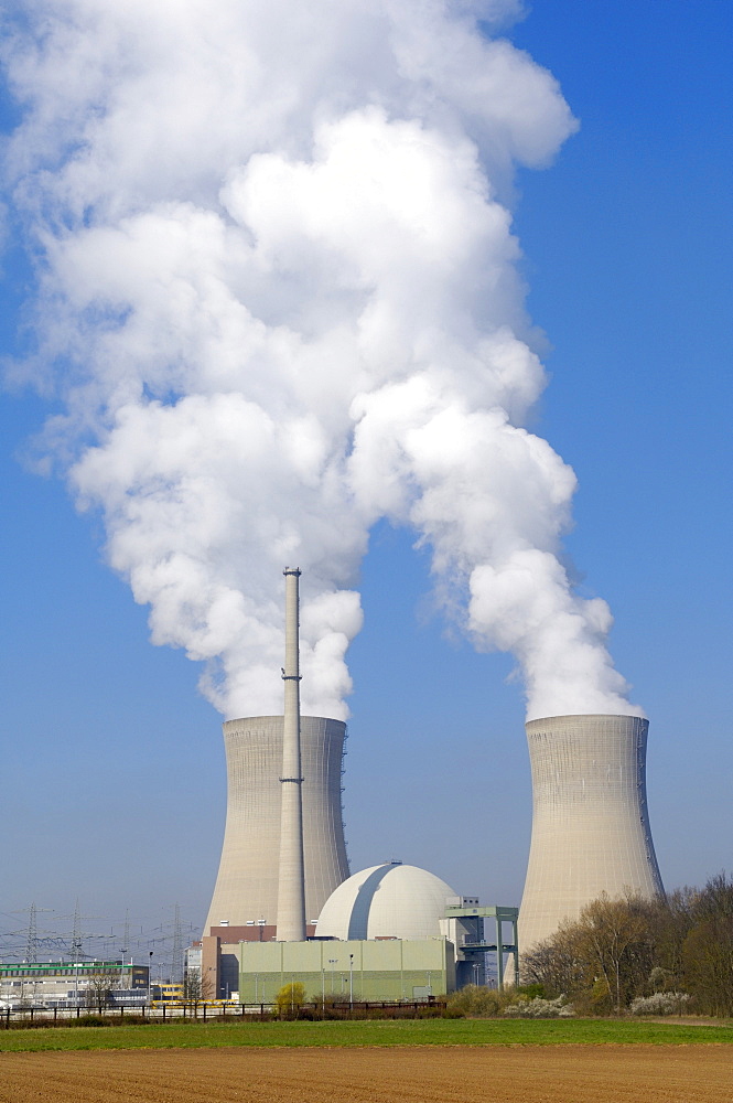 Grafenrheinfeld Nuclear Power Plant, Lower Franconia, Bavaria, Germany, Europe