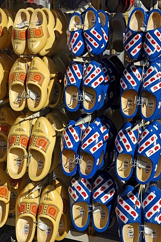 Clogs with the frisian coat of arms, Harlingen, Frisia, Netherlands