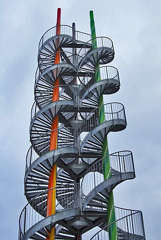 Public spiral staircase in Hamburg-Allermoehe, Germany