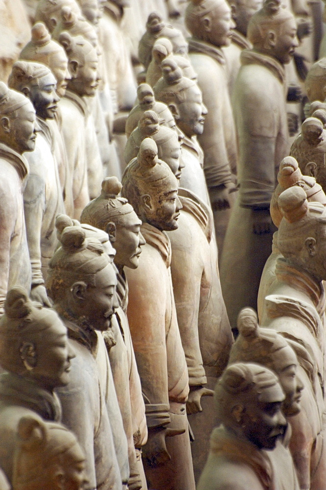 Terracotta warriors, Terracotta Army in the Mausoleum of the First Qin Emperor, near Xi'an, Shaanxi Province, China, East Asia