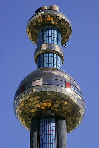 Waste combustion facility of the community heating company of Vienna designed by the austrian artist Friedensreich Hundertwasser Vienna Austria