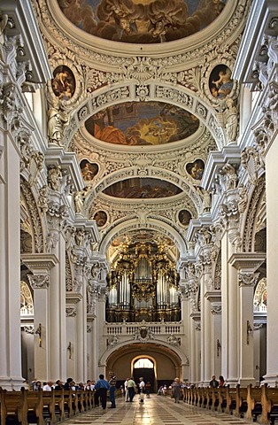 Cathedral St Stephan town of Passau Bavaria Germany