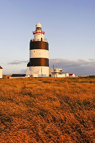 Lighthouse of HookÂ¥s Head which is dating back to the 13.th century, County Wexford, Ireland