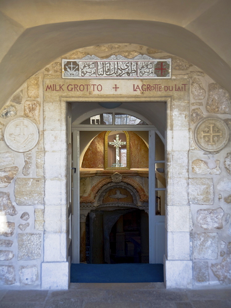 Entrance to the Milk Grotto, Bethlehem, West Bank, Palestine, Israel, Middle East