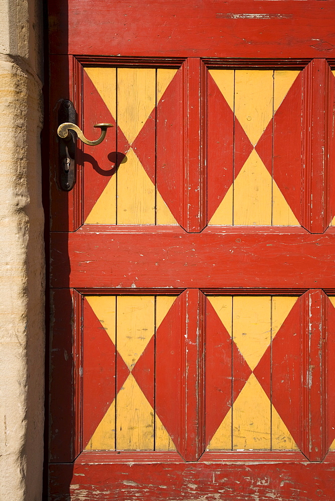 Door, detail, Raesfeld Moated Castle, 17th century, Raesfeld, Muensterland, North Rhine-Westphalia, Germany, Europe