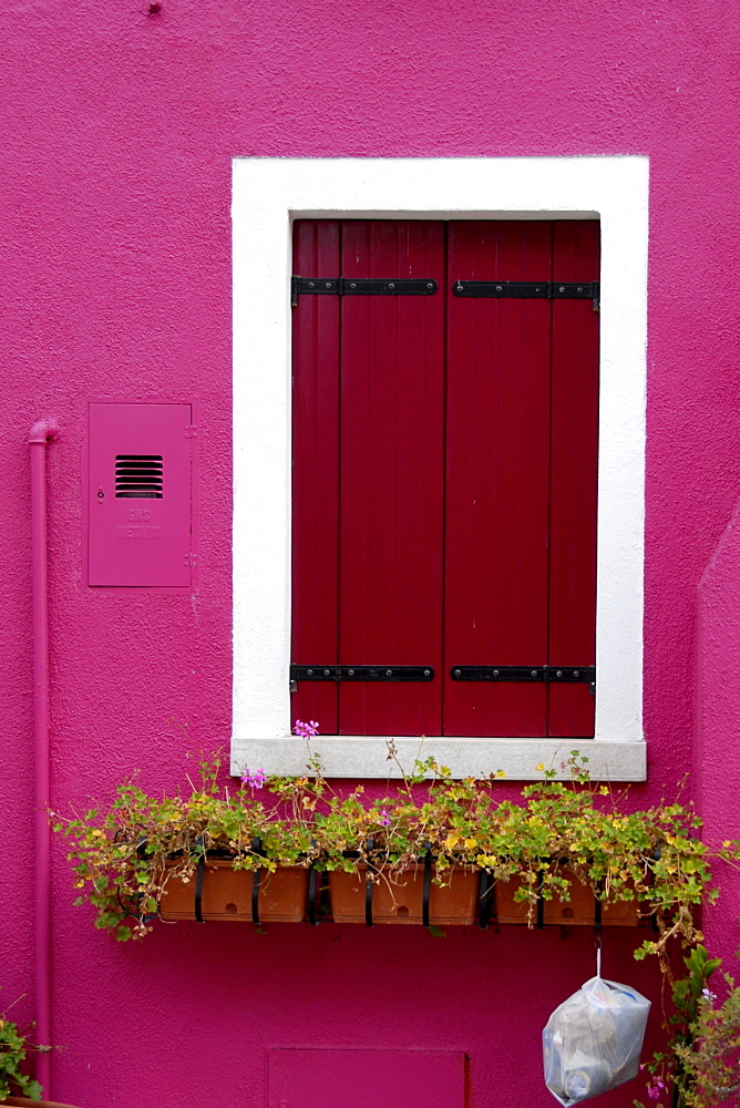 House facade, Burano Island, Venice, Italy, Europe