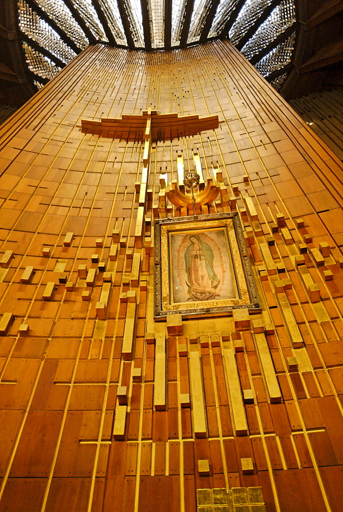 Famous church of pilgrimage La Basilica de Nuestra Senora de Guadalupe, Mexico City, Mexico, Central America