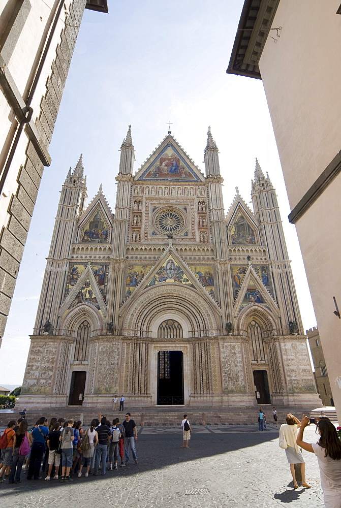 Westwerk of Orvieto Cathedral, west facade, Orvieto, Umbria, Italy, Europe