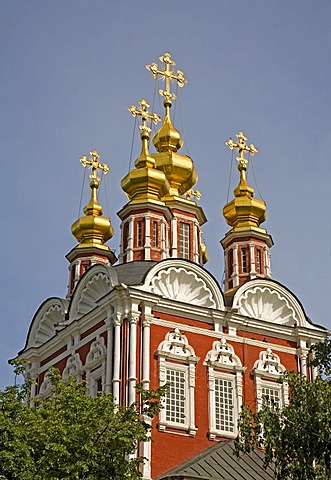 New Maiden Monastery, Tower of the Gate Church, Moscow, Russia, East europe, Europe