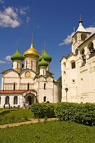 Saviour Monastery of St. Euthymius, Transfiguration Cathedral with bell tower, Suzdal, Russia