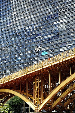 Santa Ifigenia bridge and skyscraper, Sao Paulo, Brazil