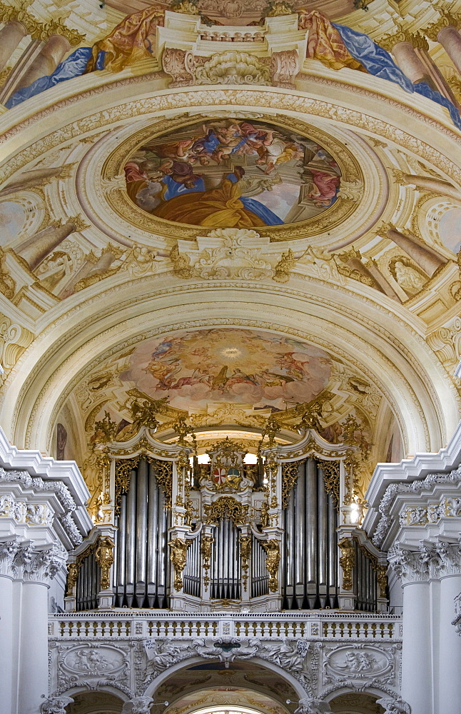 Organ pipes in Convent St. Florian, St. Florian, Upper Austria, Austria