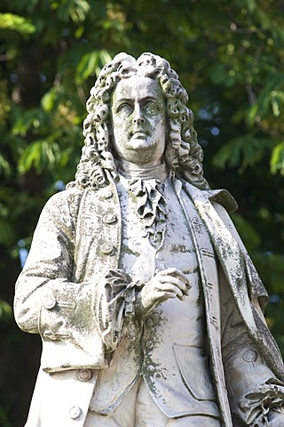 Statue of Johann Bernhard Fischer von Erlach, in front of the Vienna city hall, Vienna, Austria, Europe