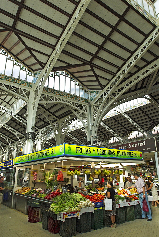 Central market in the city of Valencia, Spain, Europe