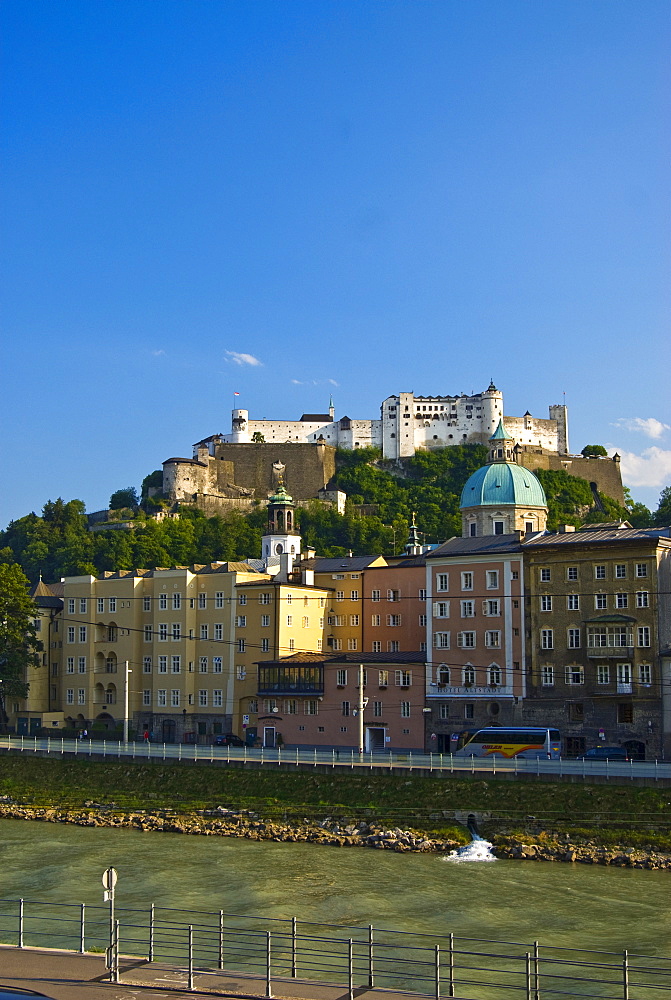 View of Salzburg and the Hohensalzburg Fortress, Salzburg, Austria