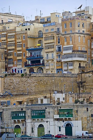 City view of Grand Harbour, La Valletta, Malta, Europe