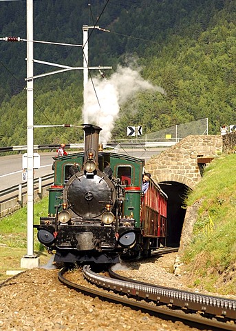 Steam locomotive HG 2/3 1-8 Breithorn, built 1906, Matterhorn Gotthard Bahn, Switzerland