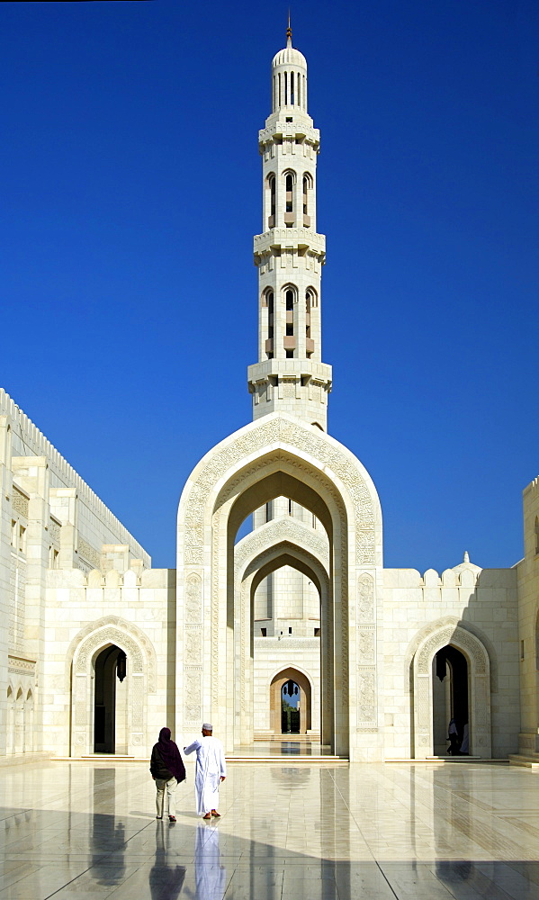 Minaret, Sultan Qaboos Mosque, Muscat, Sultanate of Oman