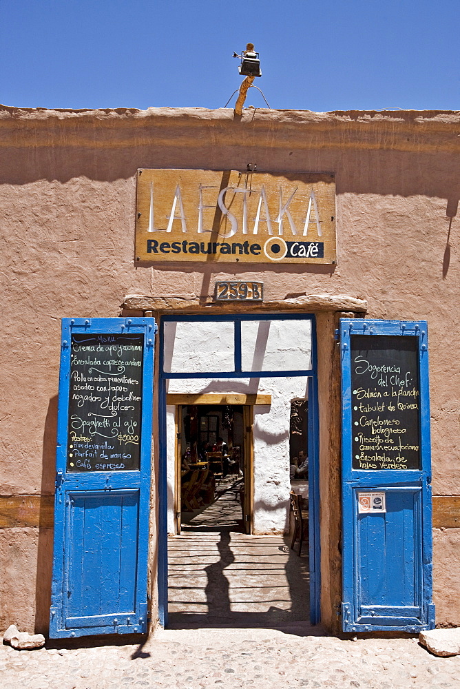 Restaurant in San Pedro de Atacama, Region de Antofagasta, Chile, South America