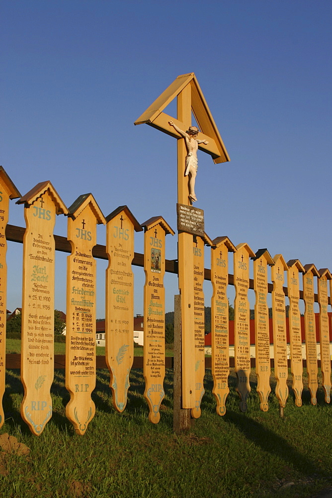 Totenbretter, dead boards, Bavarian Forest, Bavaria, Germany