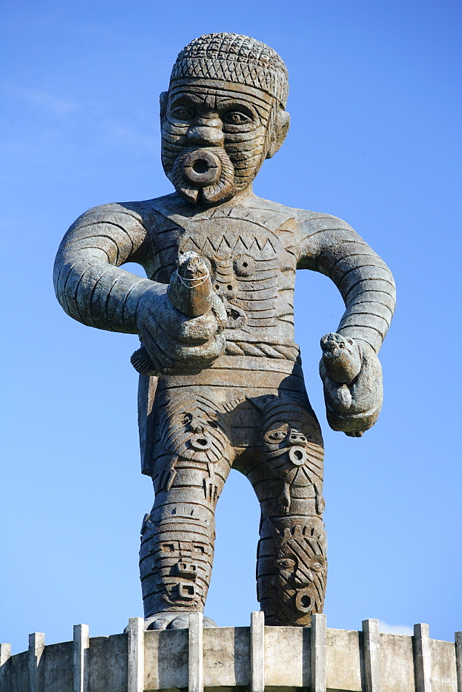 Statue at the slave rebellion memorial in Georgetown, Guyana, South America