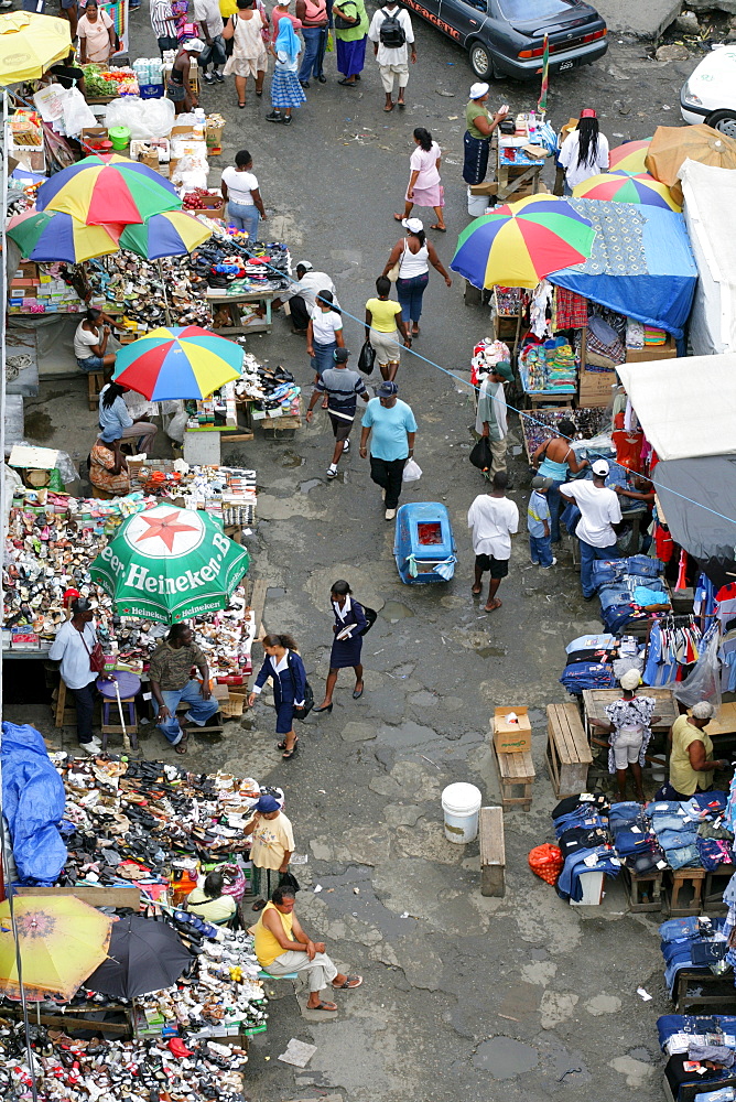 View of the central marketplace in Georgetown, Guyana, South America