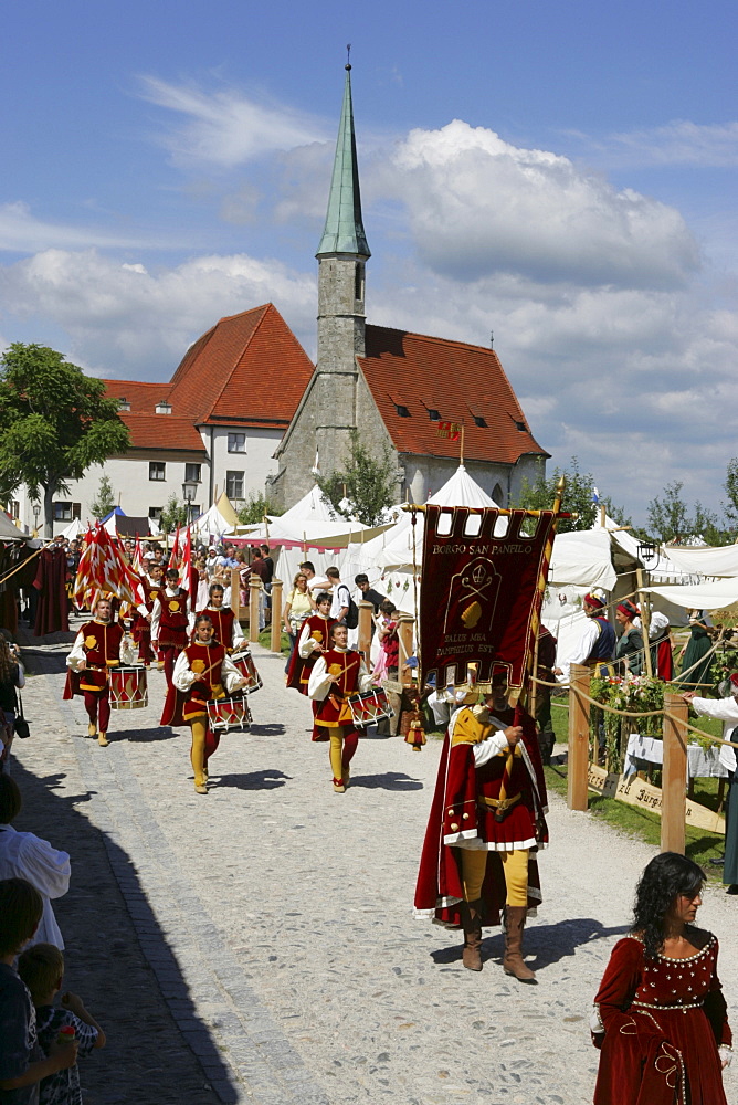 Medieval festival in Burghausen, Upper Bavaria, Bavaria, Germany, Europe