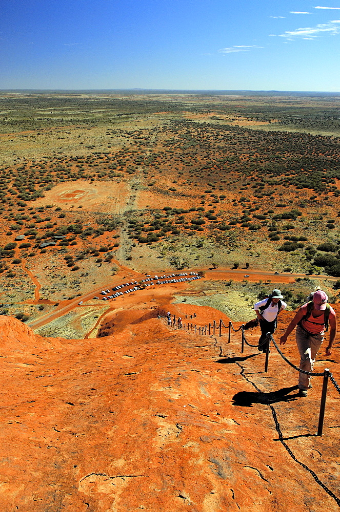 View from the top of ayers rock, uluru, Northern territory, australia