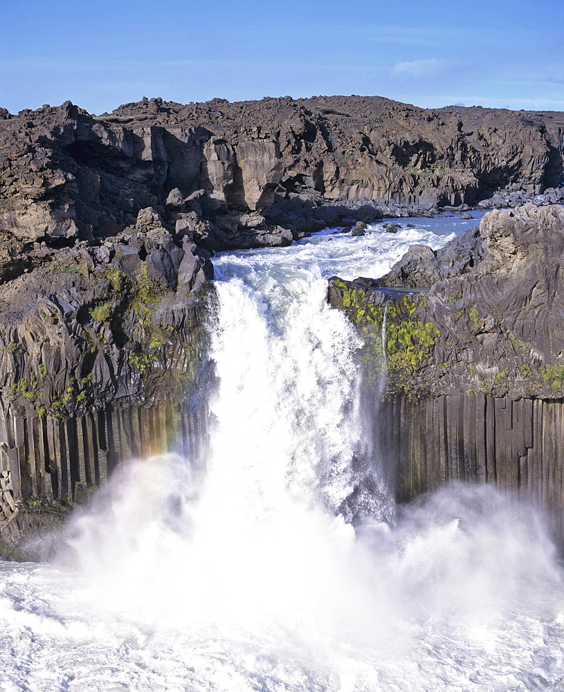 Aldeyjarfoss Waterfalls, Skjalfandafljot-Fluss, Sprengisandur highland road, Iceland