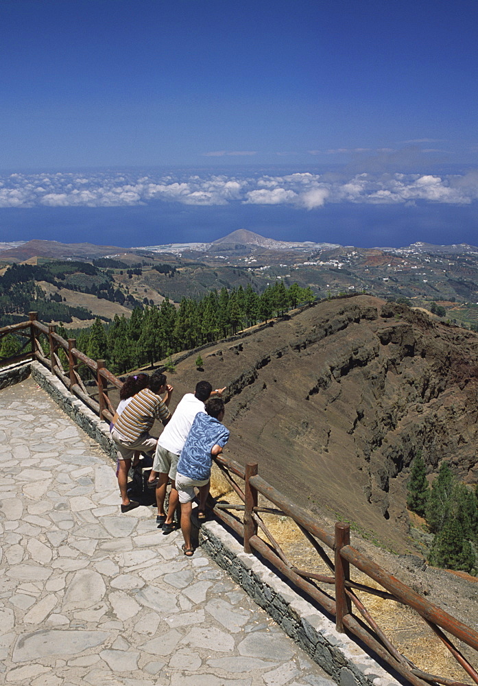 View from the mirador Riso Prieto on a vulcano, Gran Canaria, Canary Islands, Spain