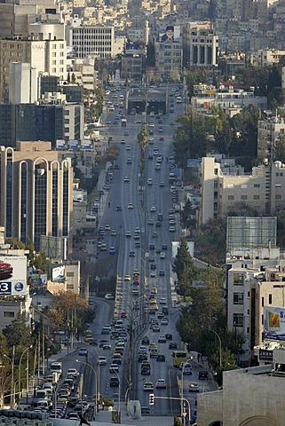 JOR, Jordan, Amman: City Center, Business district, Zahran district. Al Hussein Bin Ali Street, Jebel Amman. |