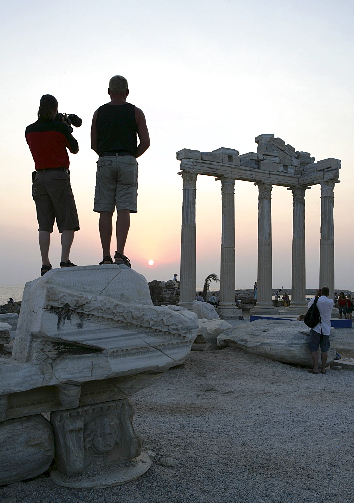 TUR Turkey Side Turkish riviera coast. Ruins of the Apollon Temple