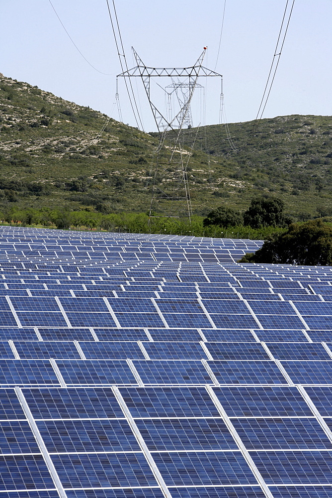 ESP, Spain, Beneixama: Solar power station, built by the german City-Solar-Group