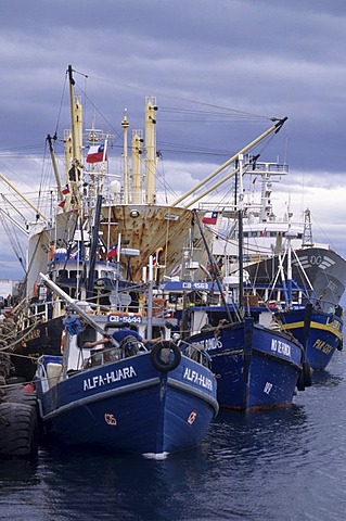 CHL, Chile, Patagonia, Punta Arenas: freight and fishing port.