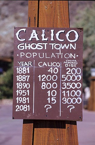 USA, United States of America, California: the Ghost Town Calico.