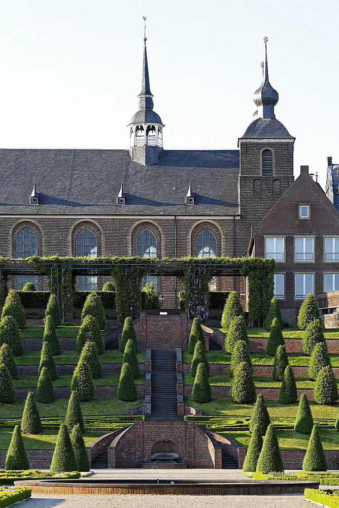 Terrace Garden, Kamp Abbey, reconstructed baroque garden, Kamp-Lintfort, Lower Rhineland, North Rhine Westphalia, Germany, Europe