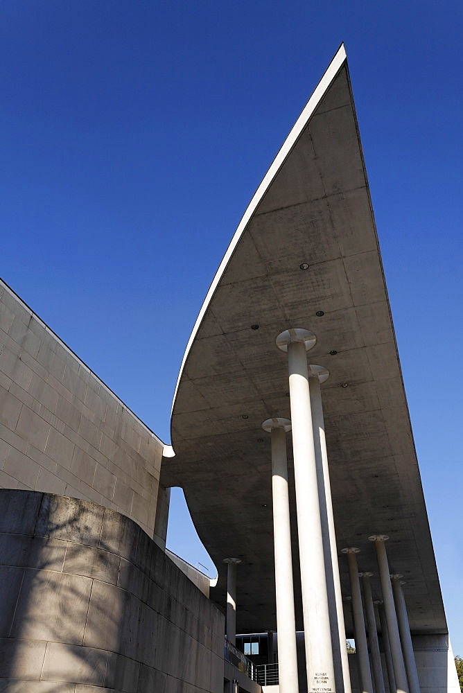 Wing shaped roof of the Art Museum Bonn, NRW, Germany,