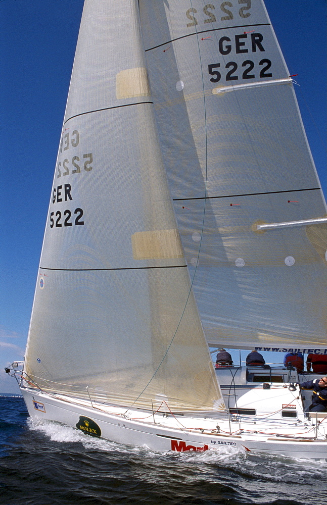Sailing boat, Kieler Woche, Kiel Week sailing event, Kiel, Schleswig-Holstein, Germany