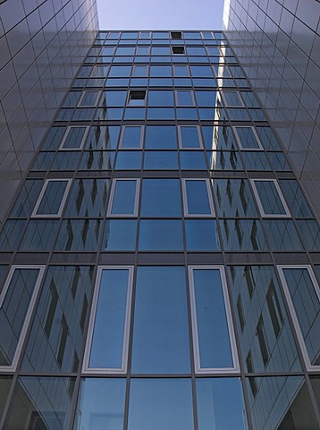 Front of a modern office building at Hamburger Hafencity, Hamburg, Germany