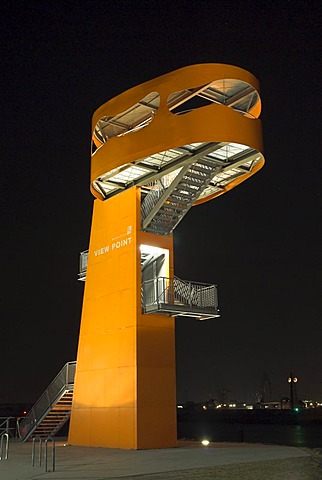 View Point tower at Hamburg Cruise Center at Grasbrook in Hamburg, Germany